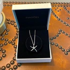Sterling silver Pandora Starfish Necklace NEW